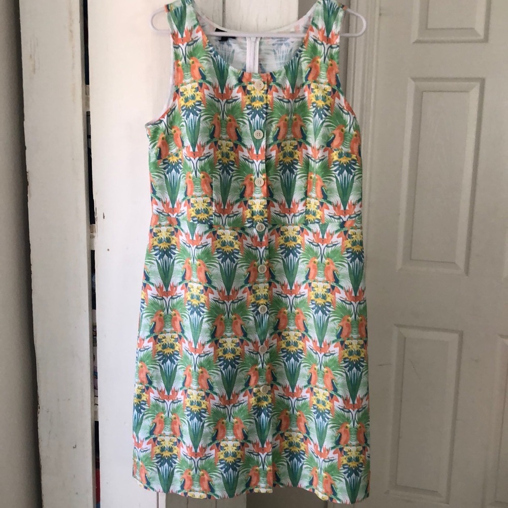 Talbots multi color tropical dress